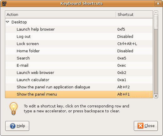 Keyboard Shortcuts