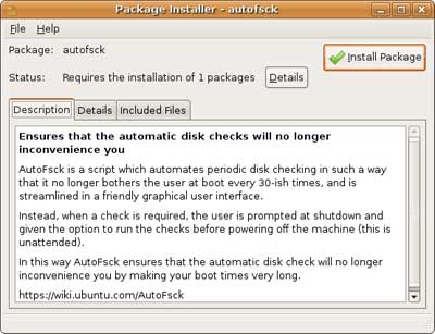 autofsck-002 AutoFsck Deb Installer