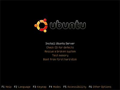 Installation menu