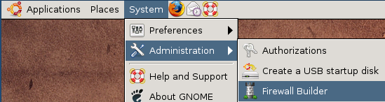 Access admin Accessing Firewall Builder