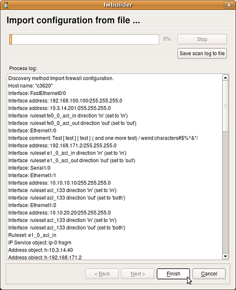 Import configuration file Import configuration file