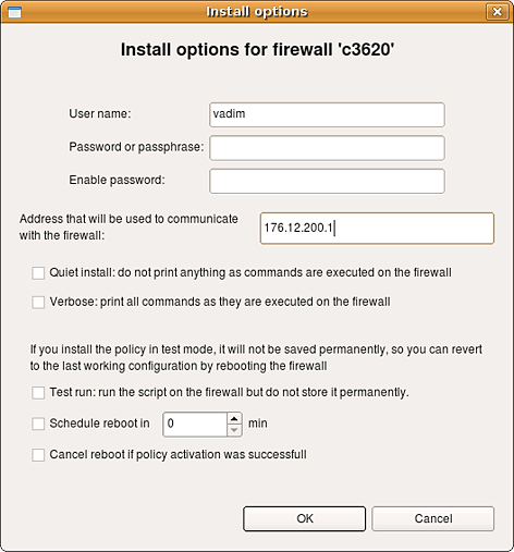 Cisco install dialogue Cisco install dialogue