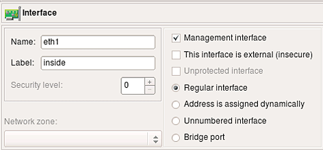 Management interface Management interface