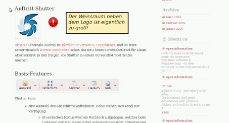 Mit Shutter bearbeiteter Screenshot
