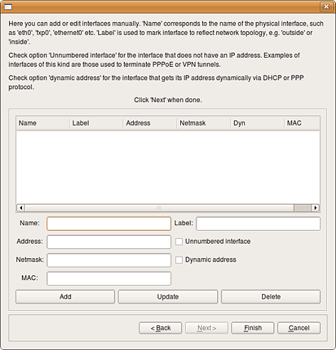 Adding interface addresses Adding interface addresses