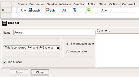 Rule configuration Rule configuration