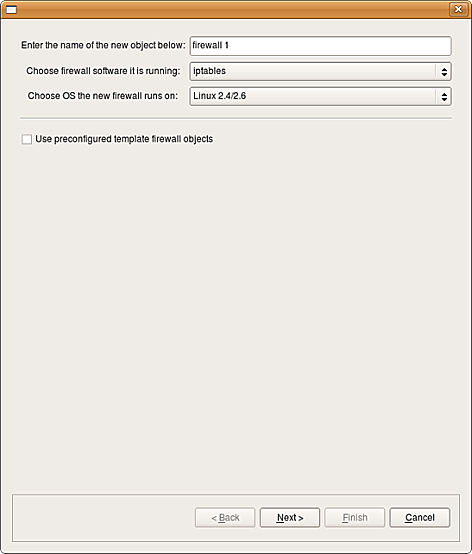 New Firewall Wizard New Firewall Wizard