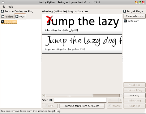 Screenshot remove font from pog in Fonty Python Screenshot remove font from pog in Fonty Python