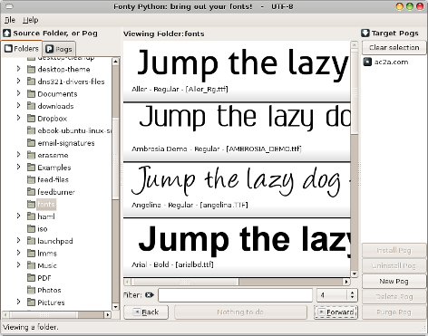 Fonty Python Screenshot Fonty Python Screenshot